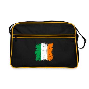 Drapeau irlandais Vintage Drapeau irlandais Dublin - Sac Retro - noir/or - Devant