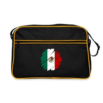 Mexique Drapeau Mexicain Drapeau Mexique Amérique du Sud - Sac Retro - noir/or - Devant