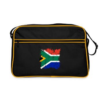 South Africa Flag Africa South African Flag - Retro Bag - black/gold - Front