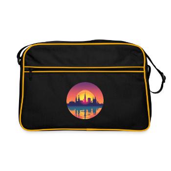 Ligne d’horizon de Gera - Sac Retro - noir/or - Devant