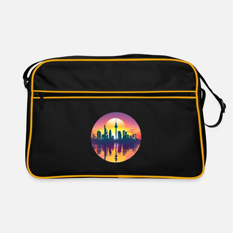 Gütersloh Skyline - Retro Bag - black/gold