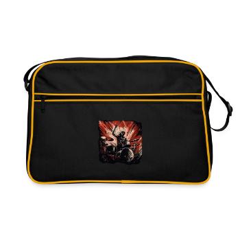 Drummer crazy - Retro Tasche - Schwarz/Gold - Vorne