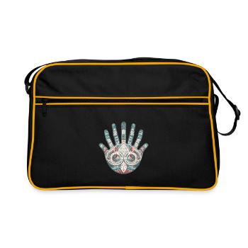 Hand Finger - Retro Tasche - Schwarz/Gold - Vorne