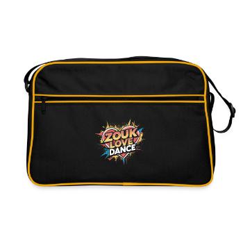 Zouk Dance Gift - Retro Bag - black/gold - Front