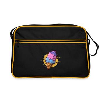 Crème glacée aux bleuets - Sac Retro - noir/or - Devant