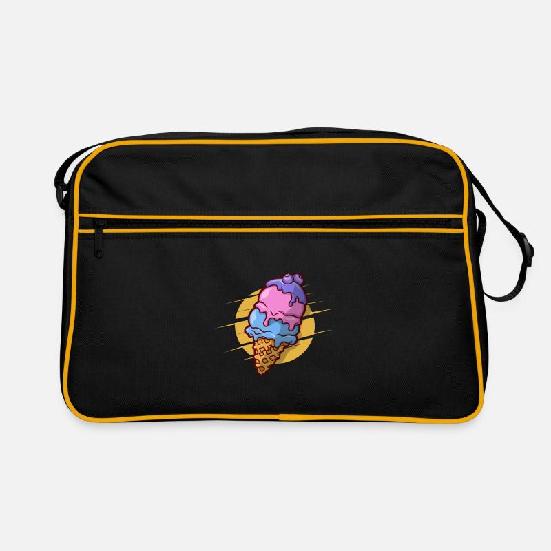 Blaubeere Eis Retro Tasche