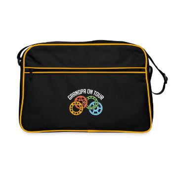 Grandfather Grandpa on Tour Bike Tour - Retro Bag - black/gold - Front