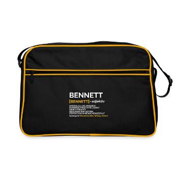 Bennett - Retro Tasche - Schwarz/Gold - Vorne