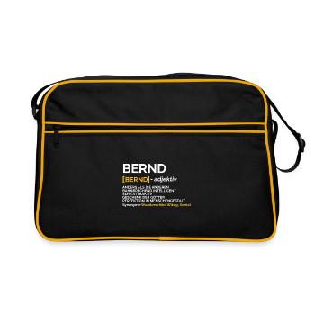 Bernd - Retro Tasche - Schwarz/Gold - Vorne