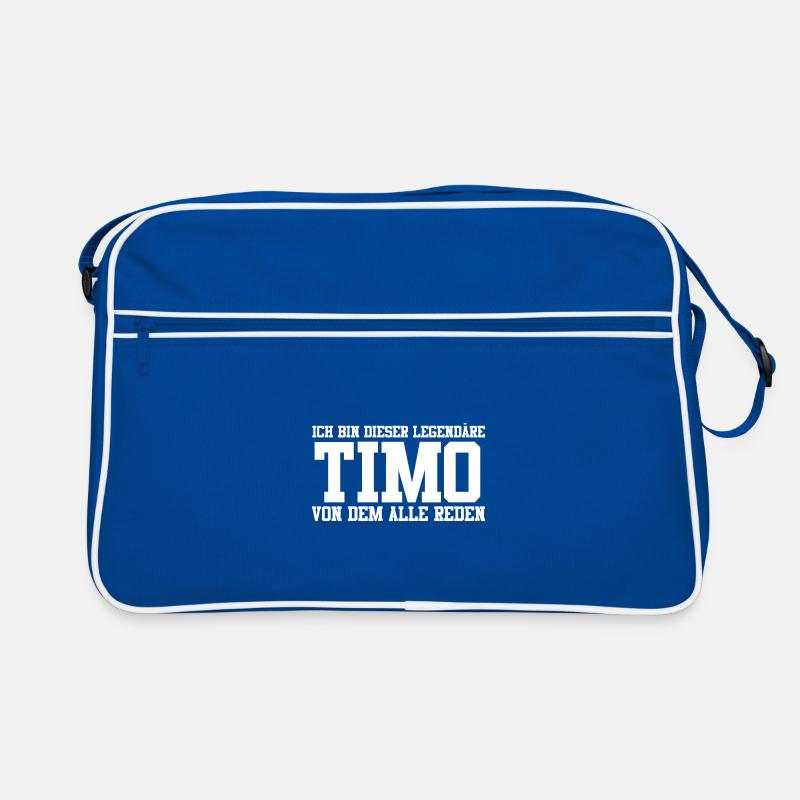 Timo Name Design Retro Tasche