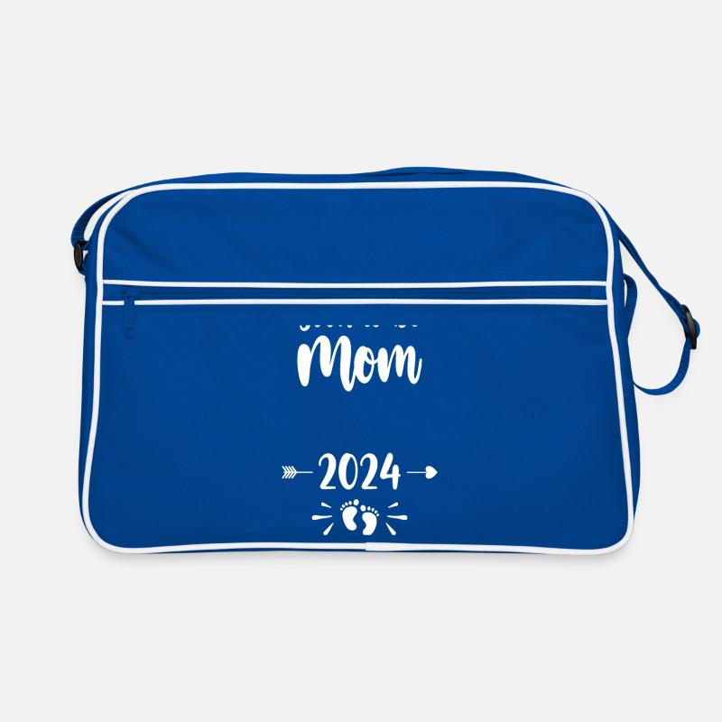 Mama wird bald Mama 2024 Mutter schwangere Kinder Mot Retro Tasche
