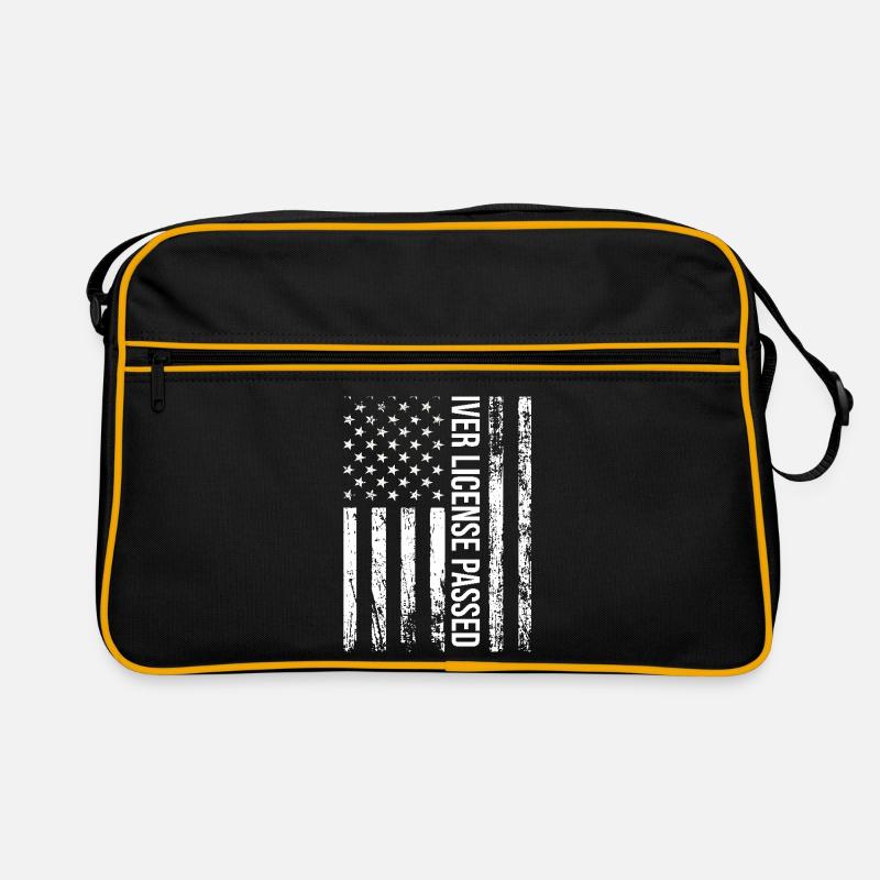 American Flag Driver License Passed Driving Exam Retro Bag