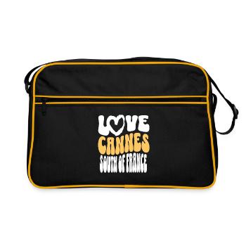 Love cannes south of france vacances t-shirt - Sac Retro - noir/or - Devant