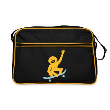 MONKEY BUSINESS - Retro Tasche - Schwarz/Gold - Vorne