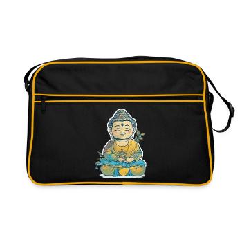 Buddha small - Retro Bag - black/gold - Front