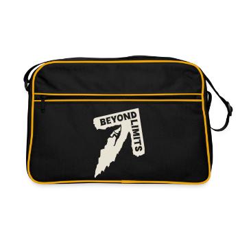 Beyond Limits - Climber [Weiß] - Retro Tasche - Schwarz/Gold - Vorne