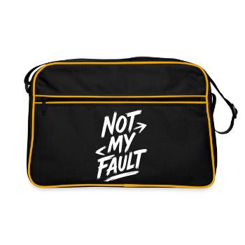 Bold Personal Responsibility Quote - Retro Bag - black/gold - Front