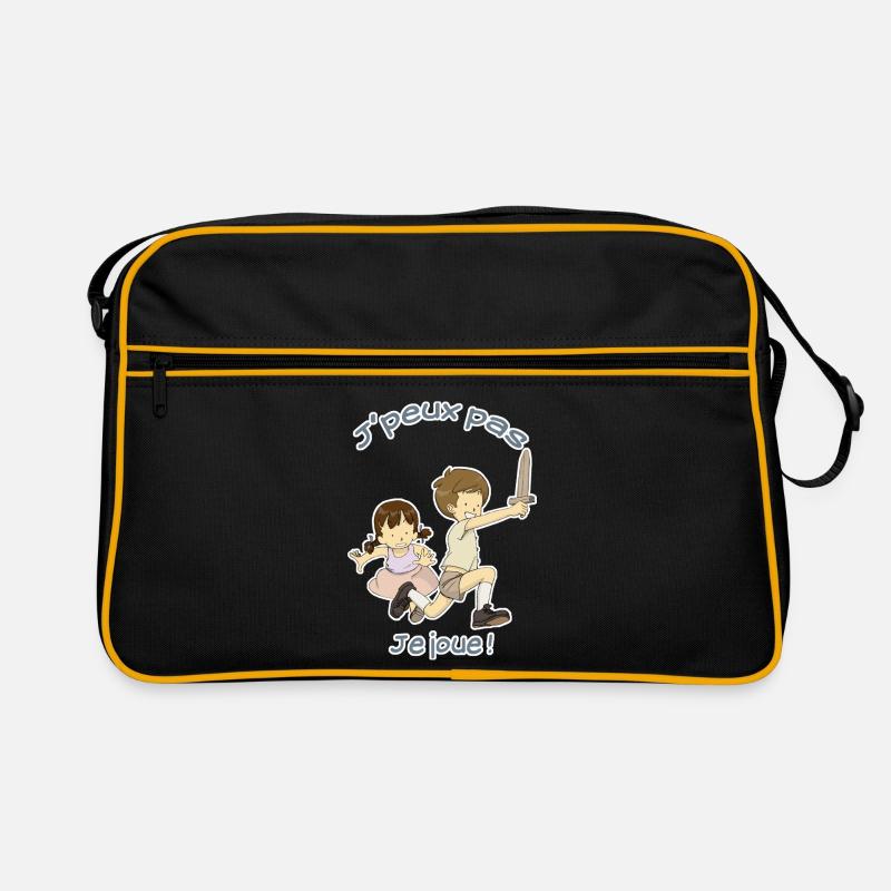 Je peux pas, je joue ! - Sac Retro - noir/or