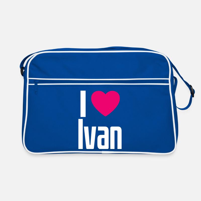 I Love Ivan Pink Heart I Love Ivan Retro Bag