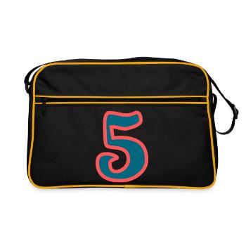 5. ANNIVERSARY. 5 YEARS. 5th ANNIVERSARY - Retro Bag - black/gold - Front