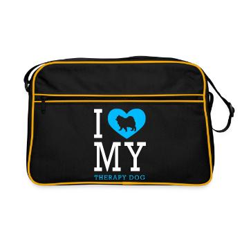 Therapy Dog Therapist Therapy Dog Trainer - Retro Bag - black/gold - Front