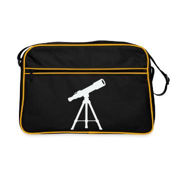Telescope on Tripod – Starry Night - Retro Bag - black/gold - Front