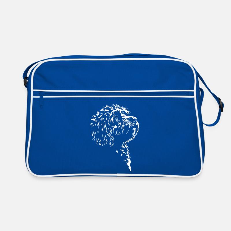 Cavapoo Silhouette Hunde Hund Wilsigns Retro Tasche