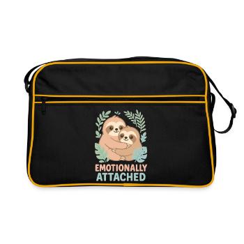 Couple paresseux – Un design mignon avec émotion - Sac Retro - noir/or - Devant