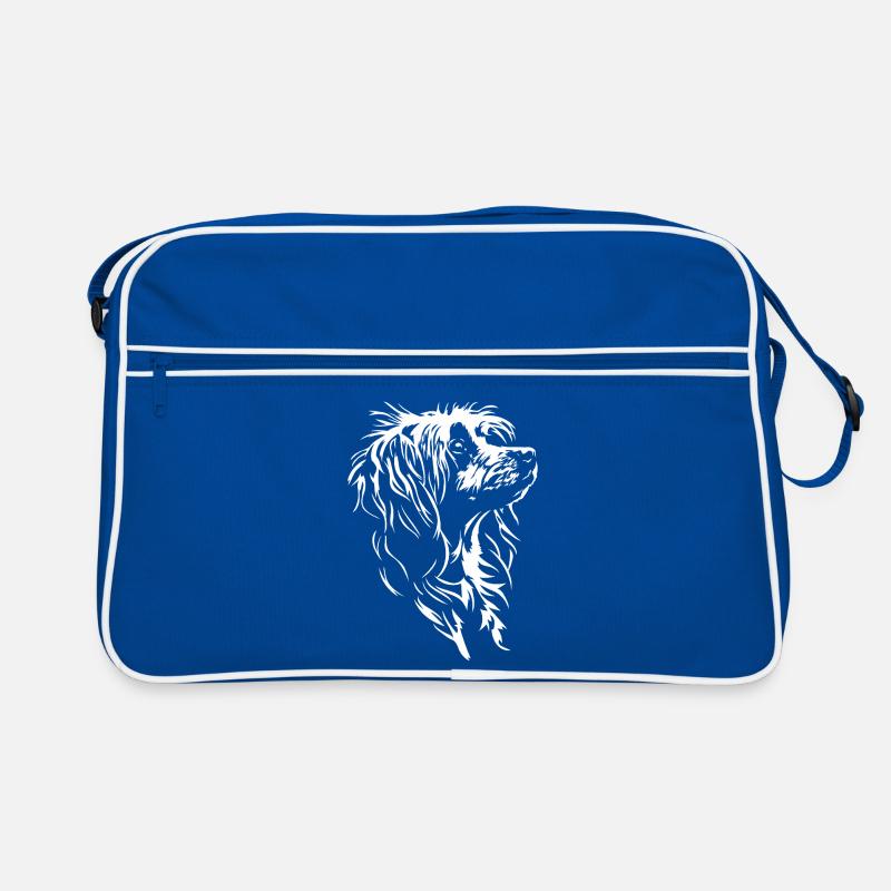 Chinese Crested Dog Silhouette Hunde Wilsigns Retro Tasche