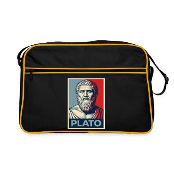 Plato Portrait in Retro design - Retro Bag - black/gold - Front