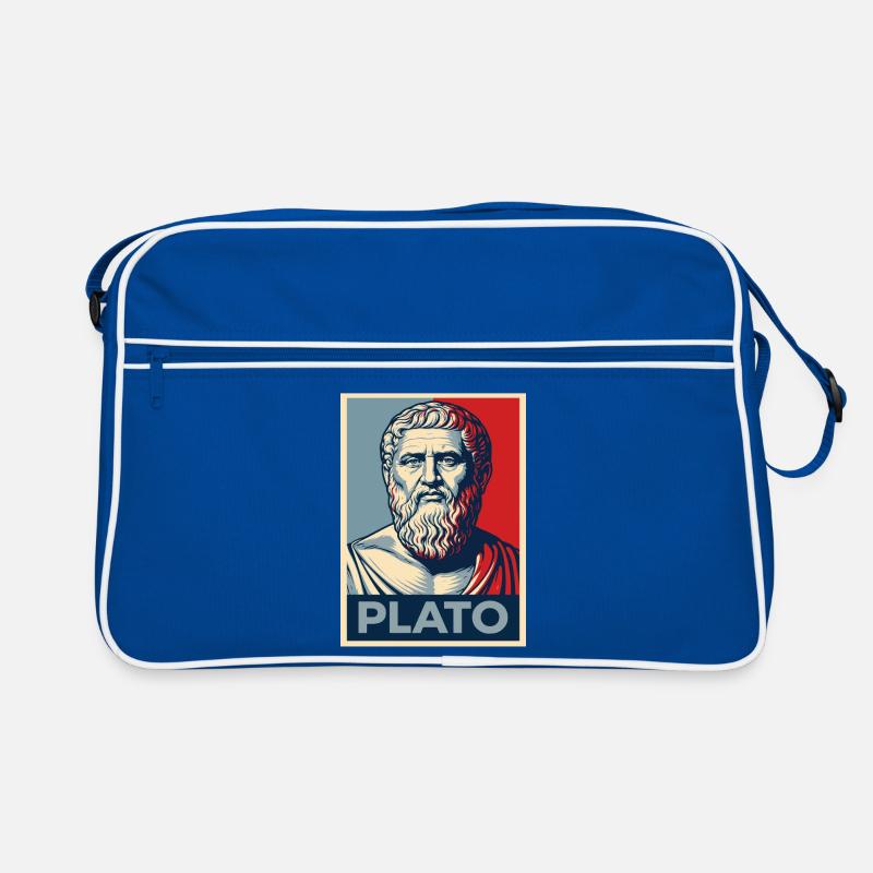 Portrait de Platon dans un design rétro Sac Retro