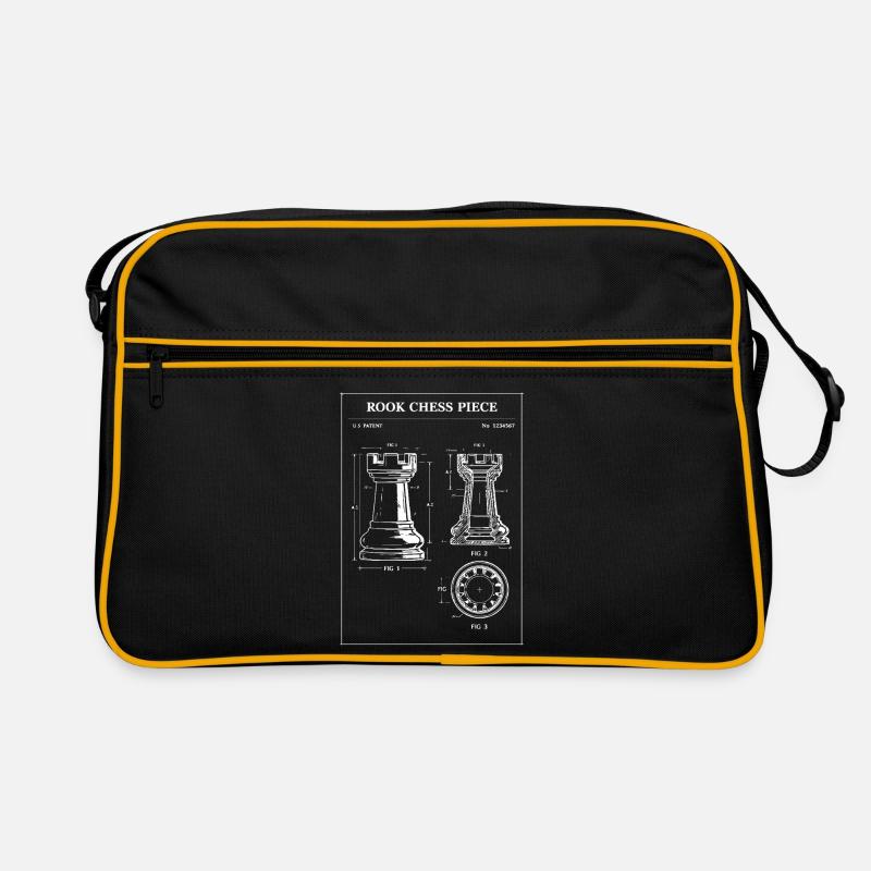 Rook Blueprint Chess Icon Retro Bag