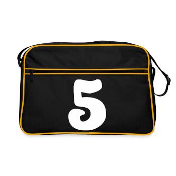 5. ANNIVERSARY. 5 YEARS. 5th ANNIVERSARY. CHILD - Retro Bag - black/gold - Front