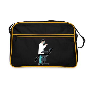 Dessin animé de traitement dentaire - Sac Retro - noir/or - Devant