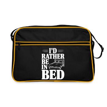 Je préférerais être au lit - Sac Retro - noir/or - Devant