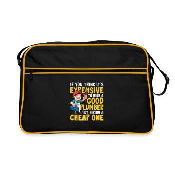Bon plombier - Sac Retro - noir/or - Devant