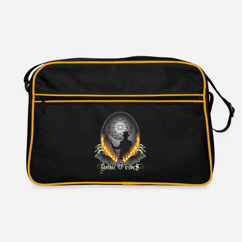 Gothic vibes - Retro Tasche - Schwarz/Gold