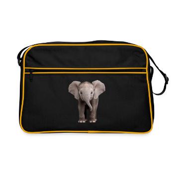 Baby Elephant Elefant - Retro Bag - black/gold - Front