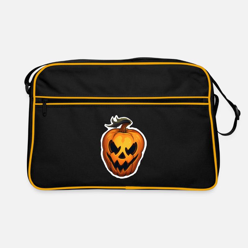 Evil Halloween Pumpkin Retro Bag