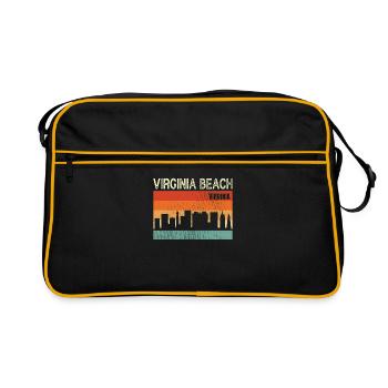 Virginia strand virginia - Retro Tasche - Schwarz/Gold - Vorne