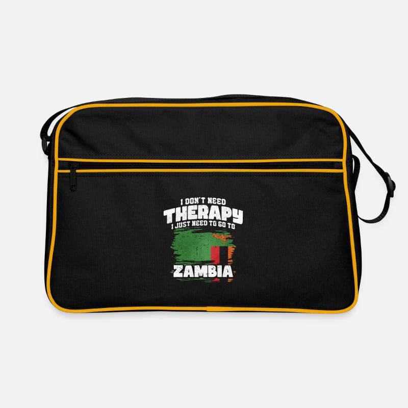 Sambia - Retro Tasche - Schwarz/Gold