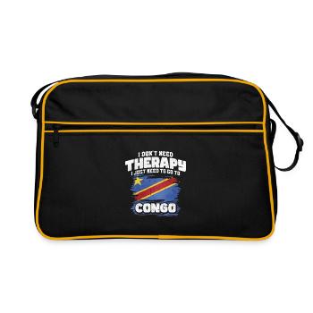 Kongo - Retro Tasche - Schwarz/Gold - Vorne