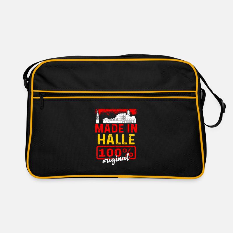 Kiel - Retro Tasche - Schwarz/Gold