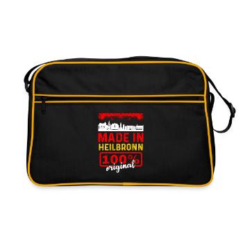 Heilbronn - Retro Tasche - Schwarz/Gold - Vorne