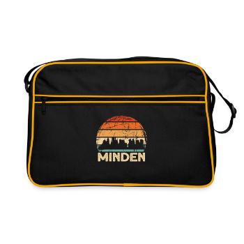 Minden - Retro Tasche - Schwarz/Gold - Vorne
