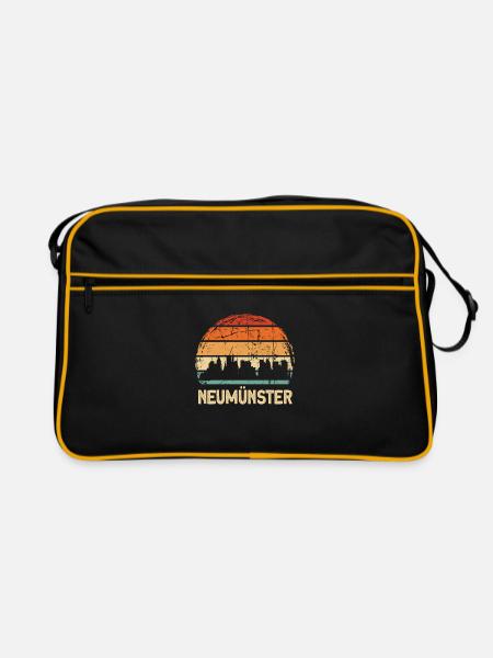 Neumünster - Retro Tasche - Schwarz/Gold