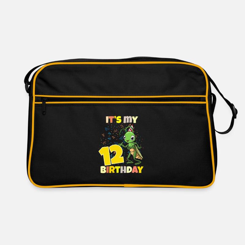 C’est ma sauterelle de 12 ans - Sac Retro - noir/or
