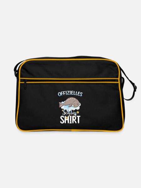 Offizielles Schlafshirt Robbe - Retro Tasche - Schwarz/Gold