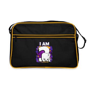 I am 2 polar bear - Retro Bag - black/gold - Front
