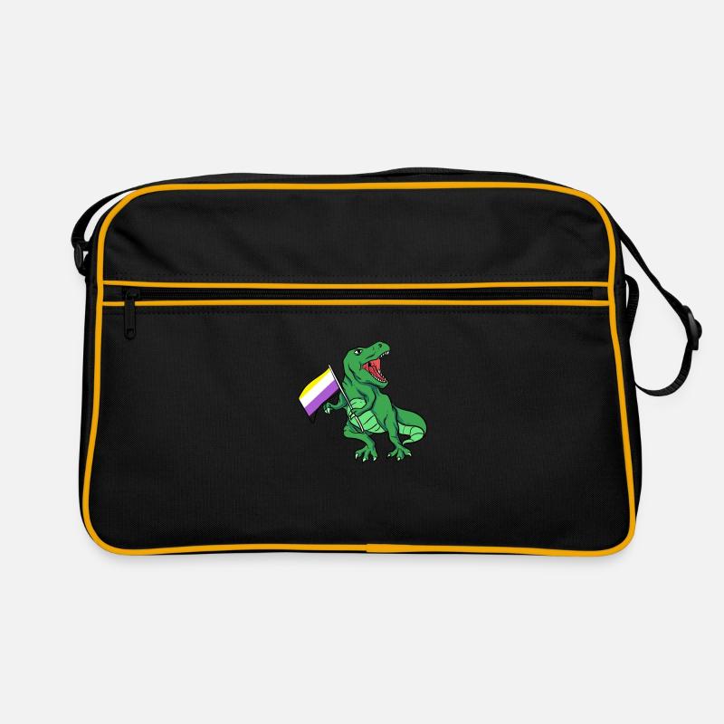 Non Binary Gender Flagge Geschenk Retro Tasche
